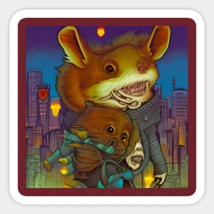 Nobel Rodent - AI Art Sticker